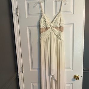 White High Low Homecoming Dress